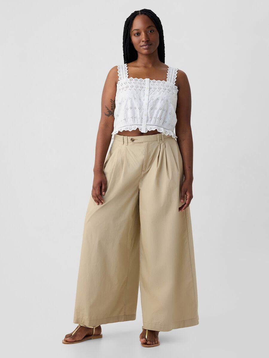 GAP x DÔEN Pantalone a vita alta con pinces_0