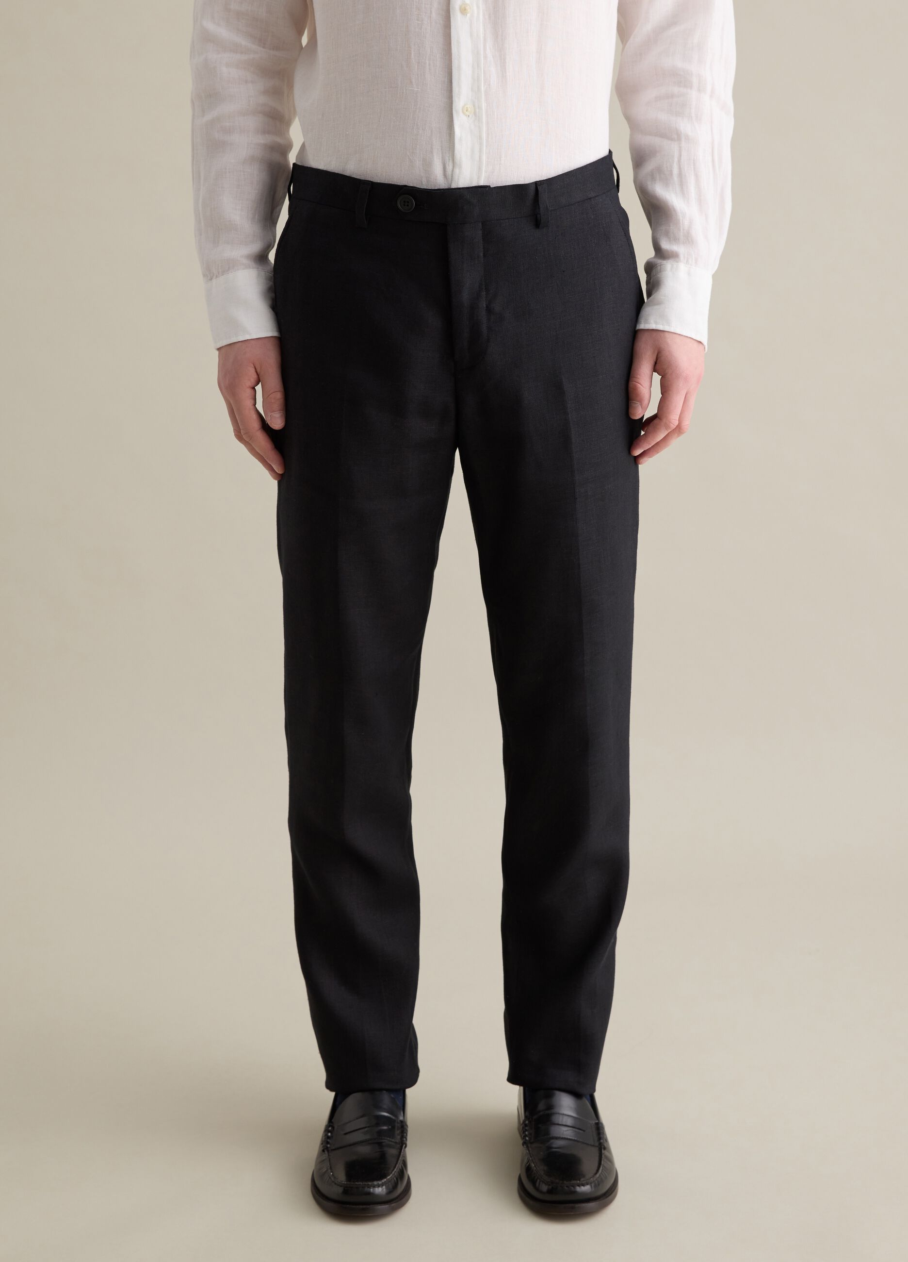 Pantaloni regular fit in lino Contemporary