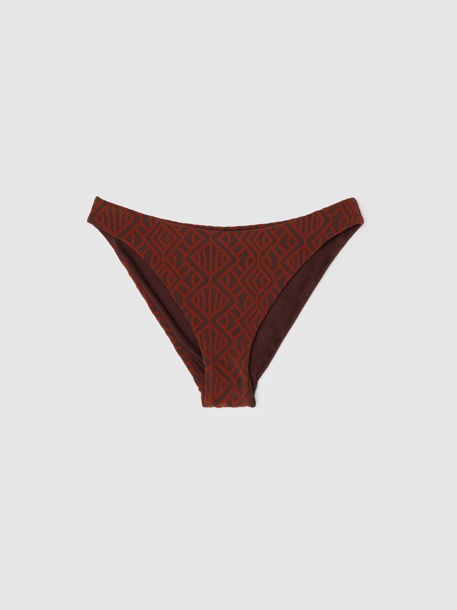Women’s bikini briefs in brown stretch microfibre_0
