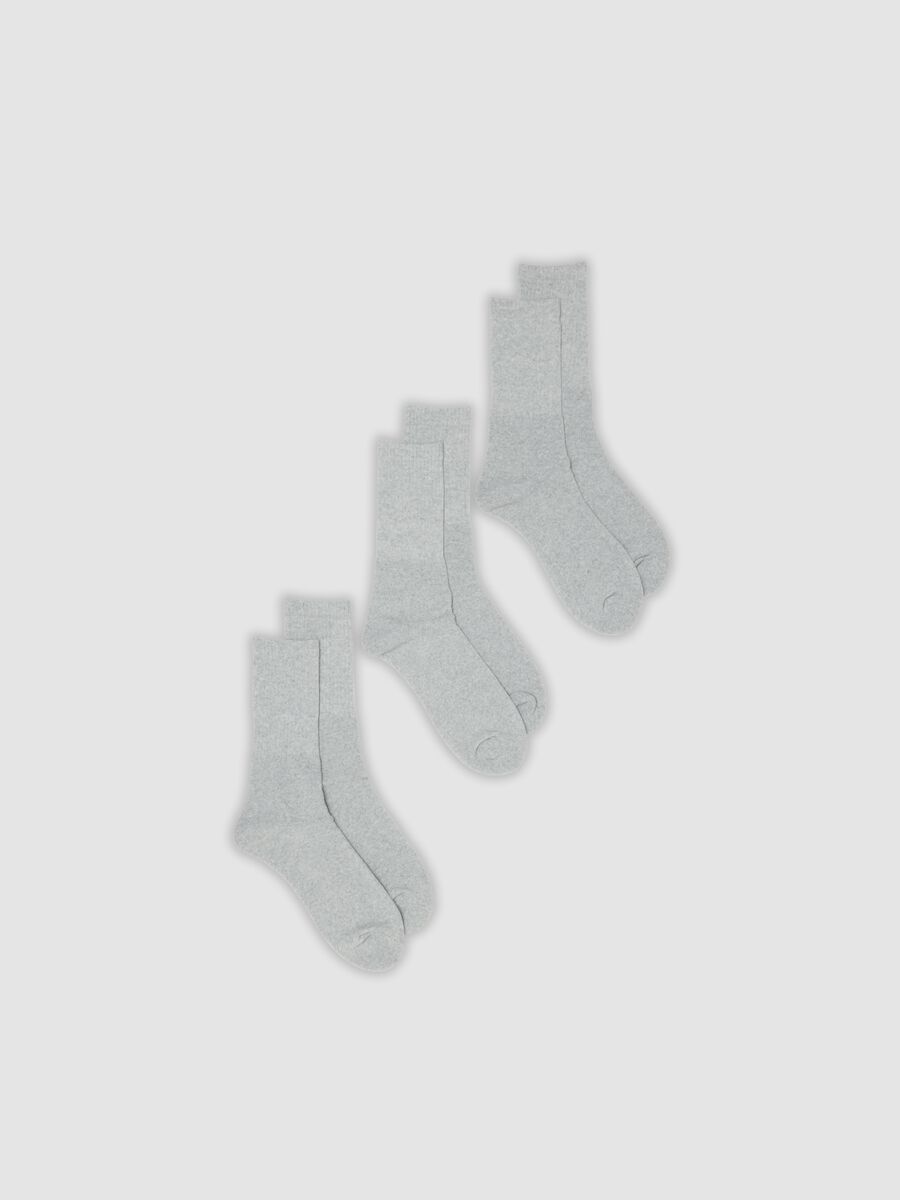 3-pack of grey stretch-cotton sports socks_0