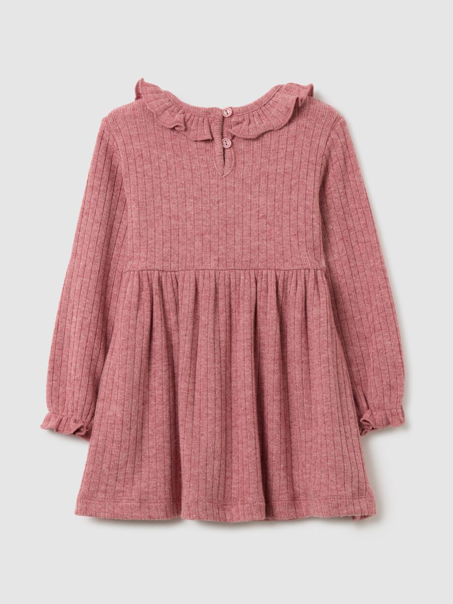 Pink regular fit dress for baby girl_1
