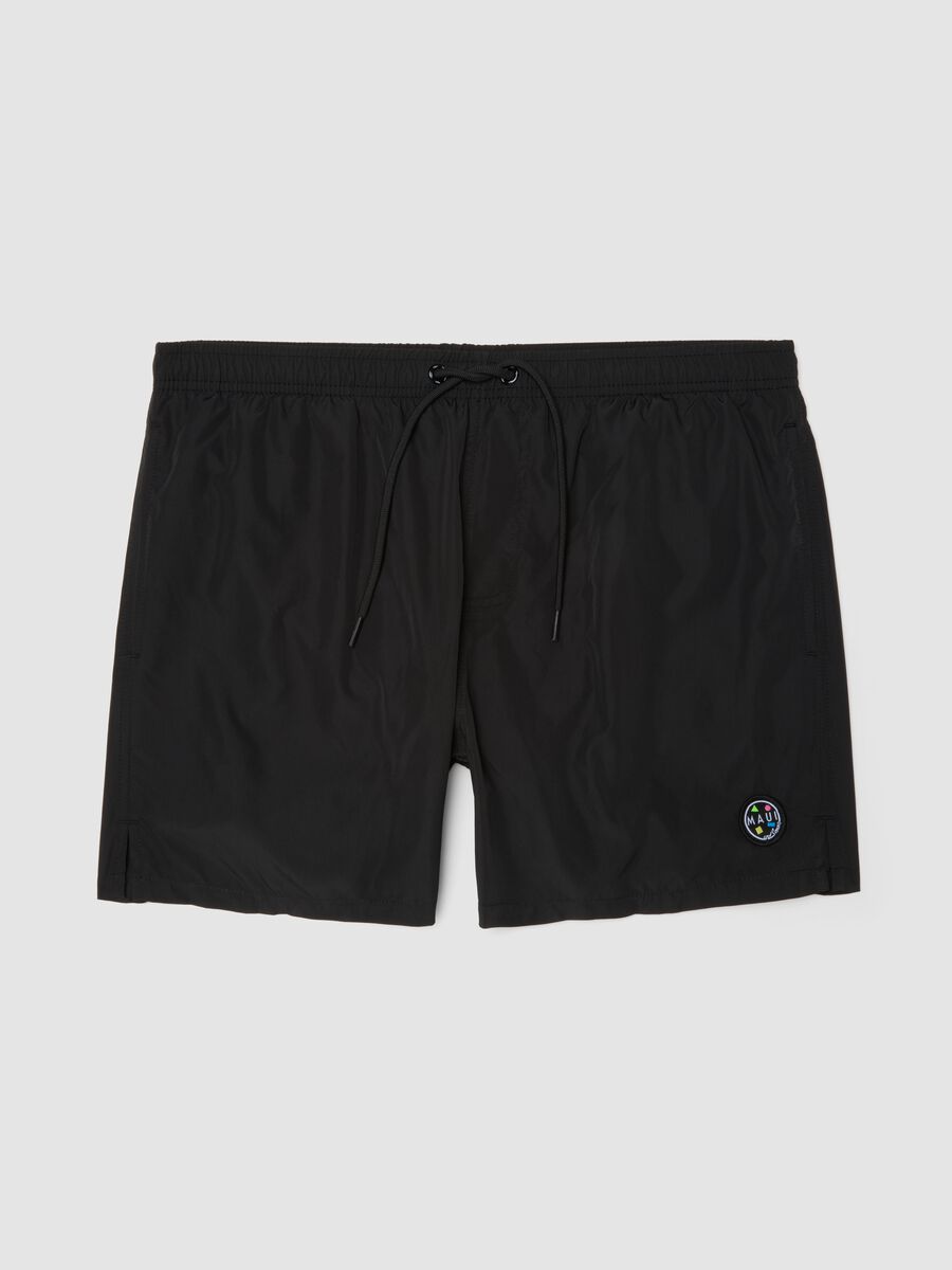 Boxer mare nero con vita elasticizzata e coulisse_4