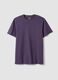 Purple short sleeve pure cotton regular fit T-shirt_4