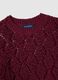 Regular fit red cotton blend jumper with knit pattern_1