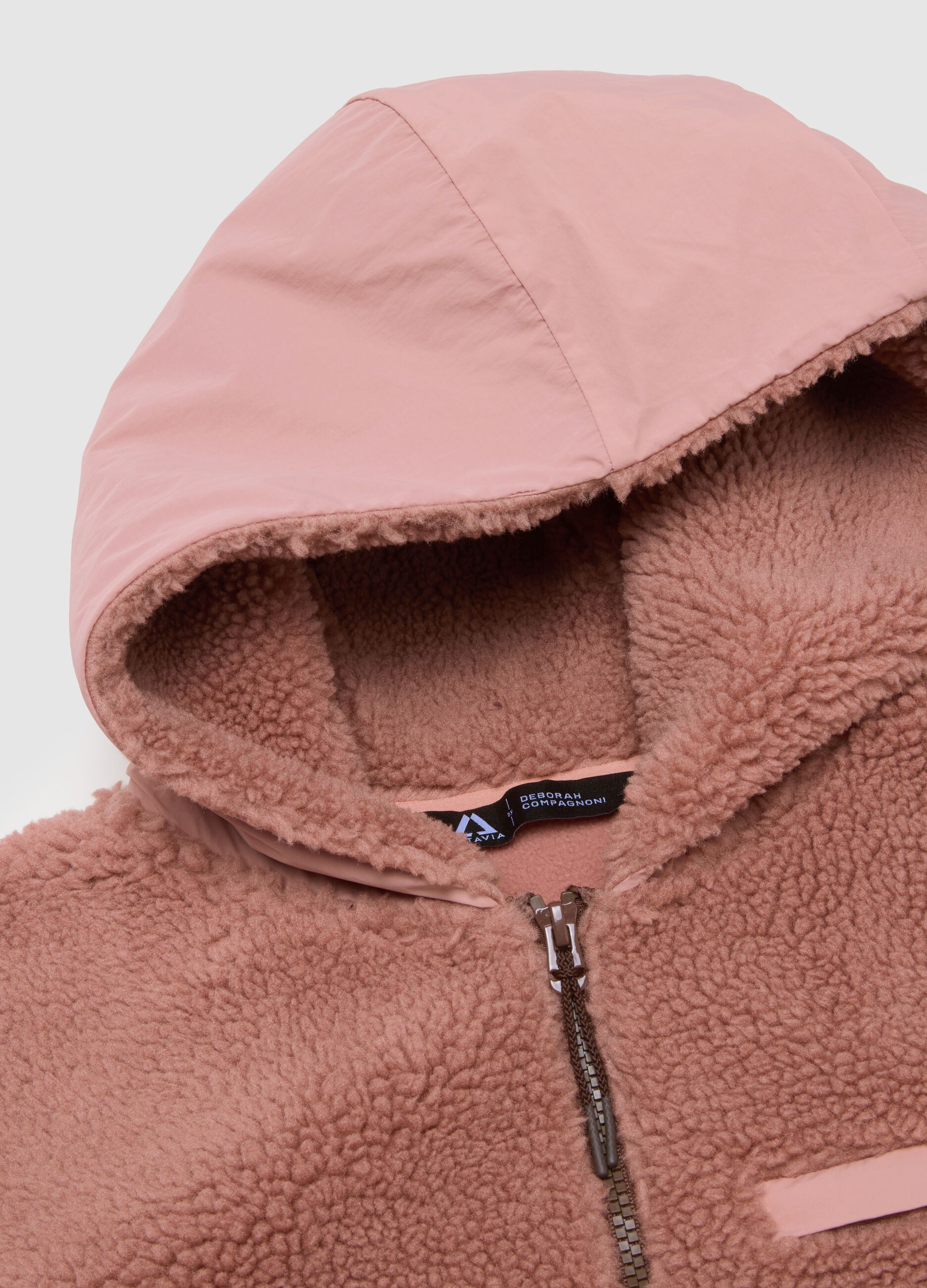 Full Zip Sherpa Jacket with Hood ALTAVIA WITH DEBORAH COMPAGNONI
