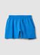 Blue cotton-blend shorts with elasticated waist_4
