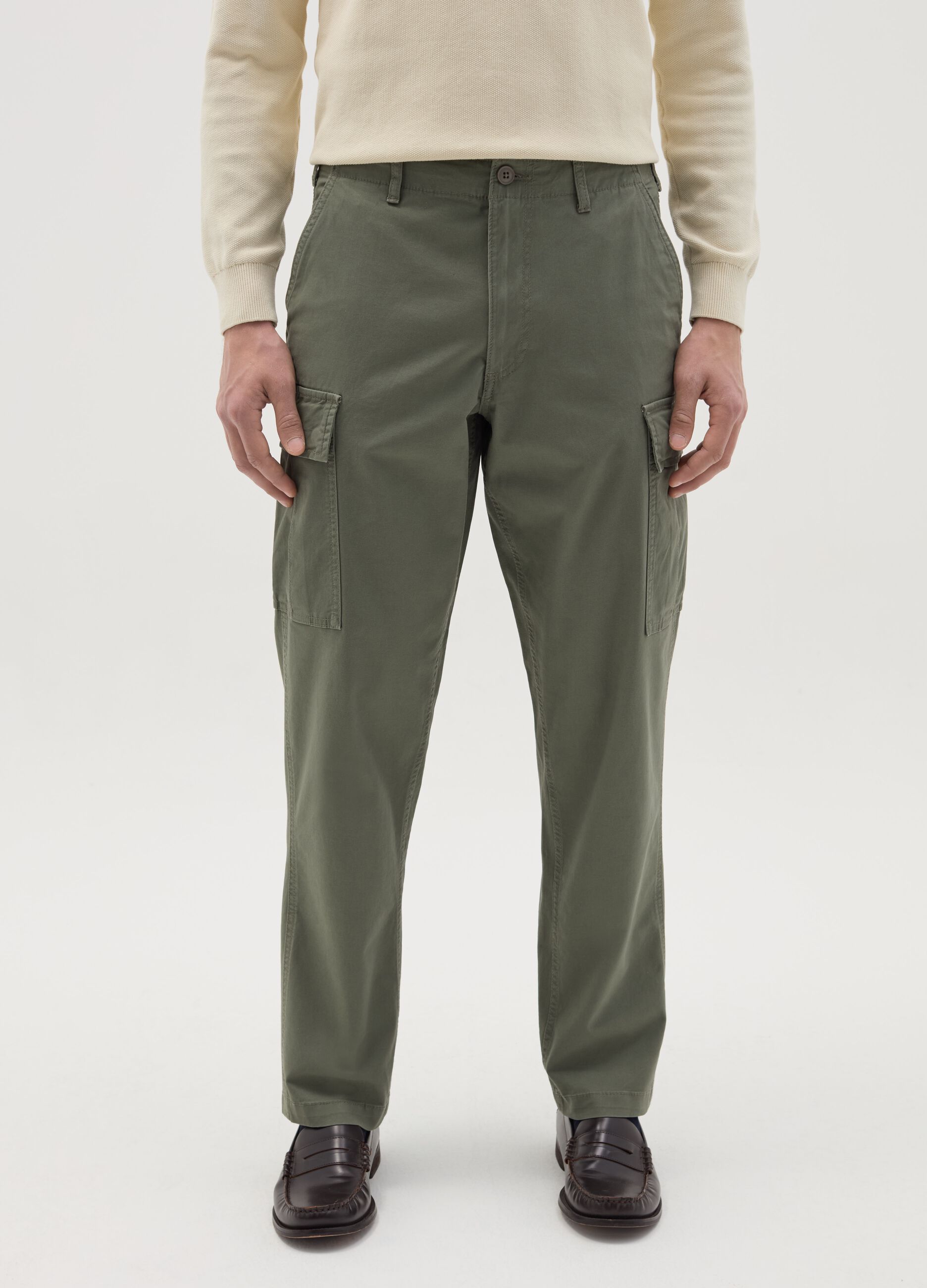 Pantalone cargo con coulisse interna