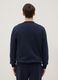 Regular fit blue cotton blend crew neck sweatshirt_2