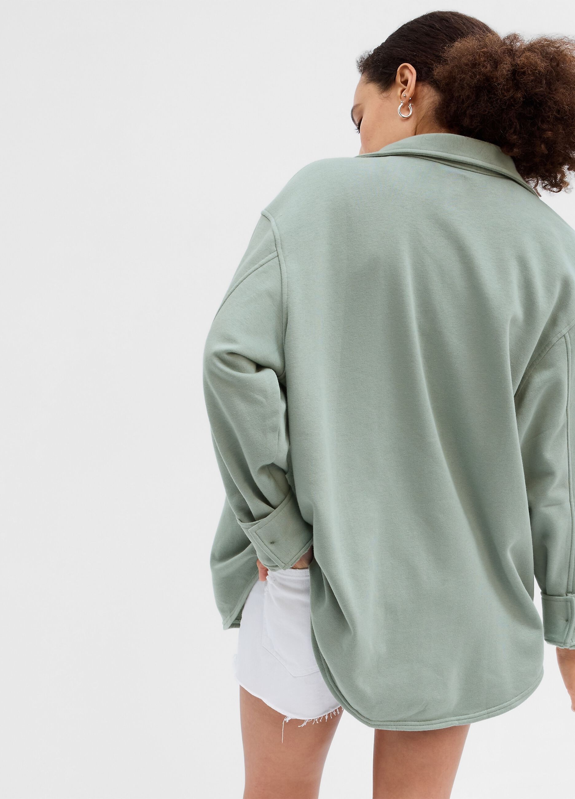 Shacket oversize in felpa con tasca_1
