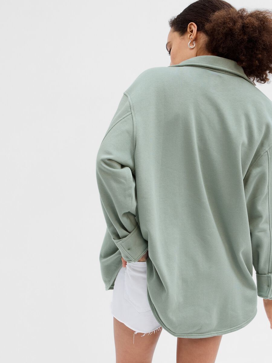 Shacket oversize in felpa con tasca_1