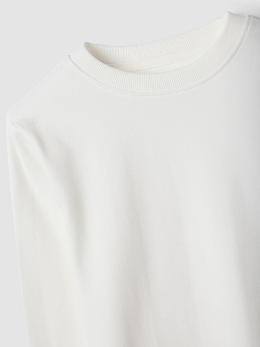 White crew-neck T-shirt in pure organic cotton_2