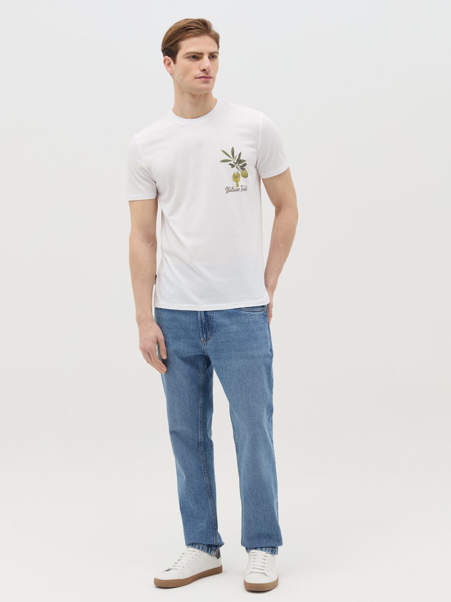 Cotton T-shirt with "Italian Taste" print_1