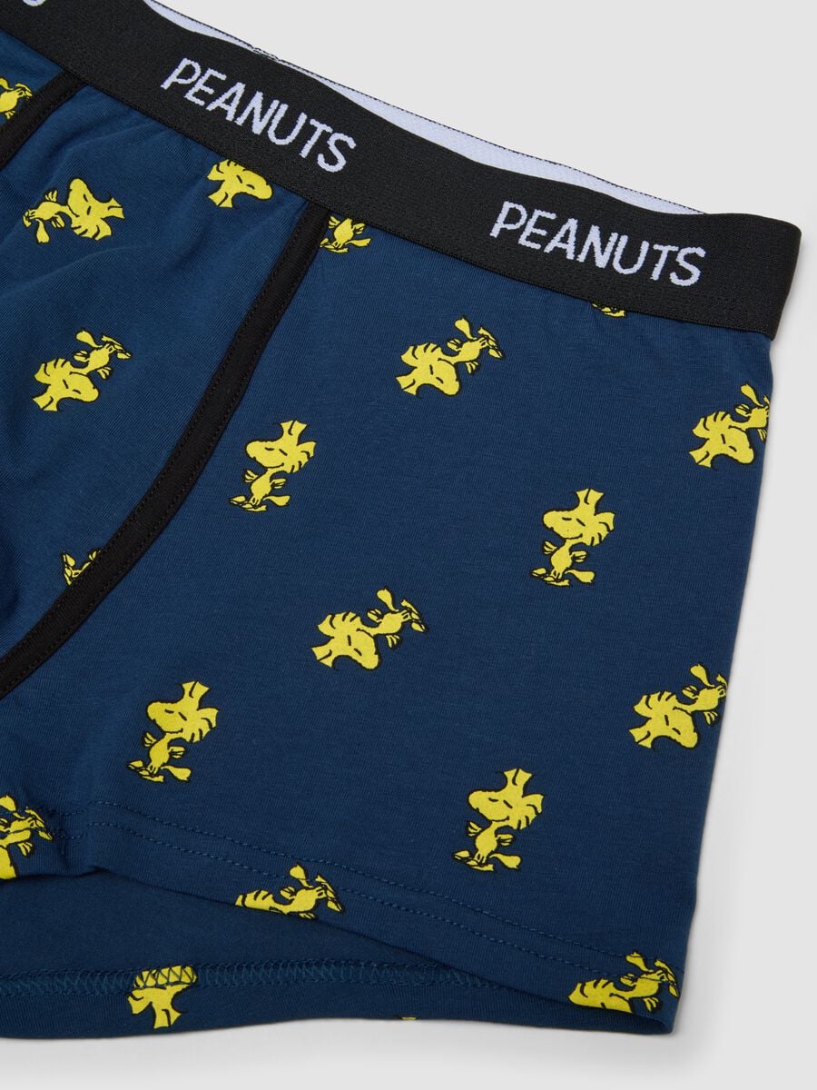 Blue stretch organic cotton Peanuts print boxer shorts_2
