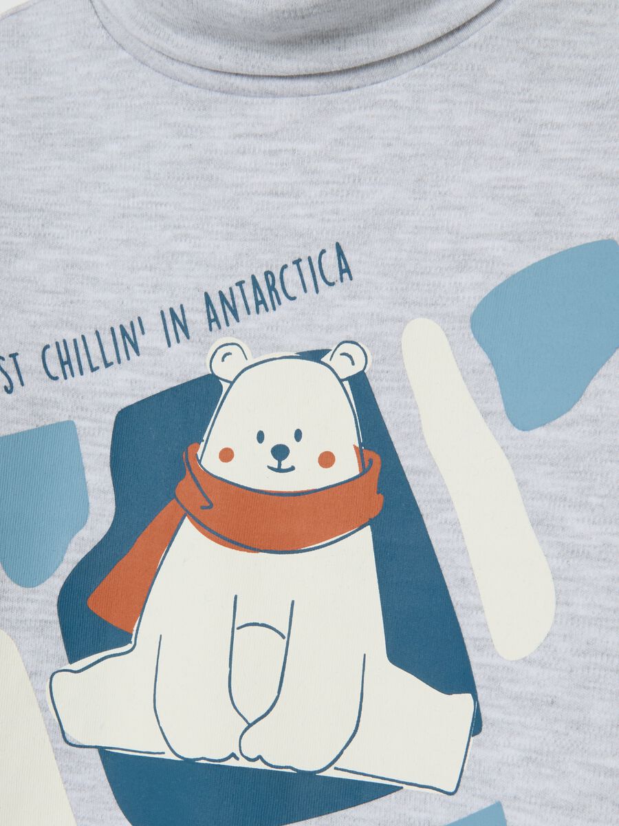 Maglia grigia da bimbo in misto cotone regular fit_2