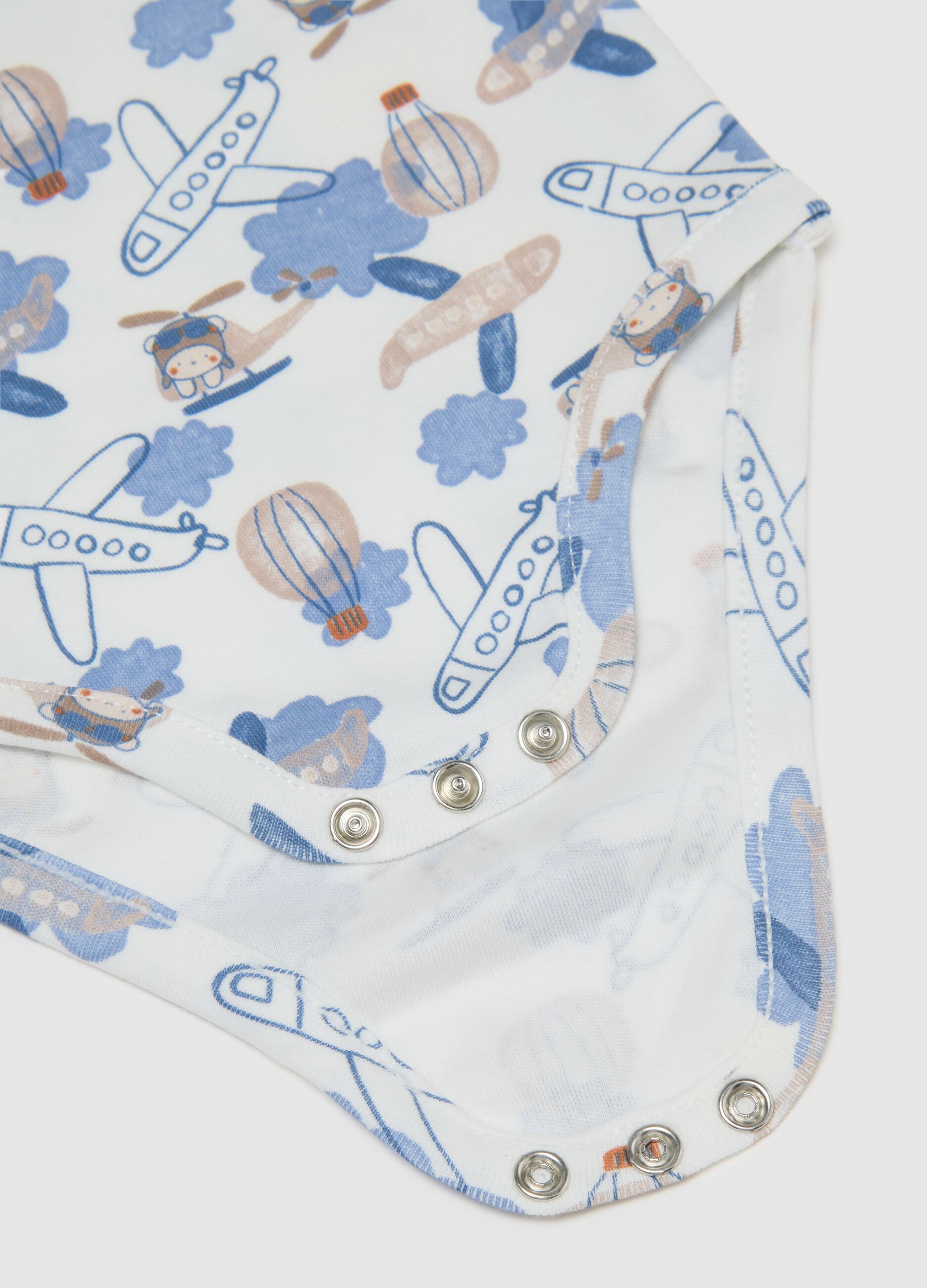 Set of multicolour pure cotton newborn bodysuits