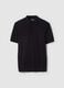 Black pure cotton polo shirt regular fit_4
