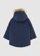 Blue padded children's jacket regular fit with hood and zip_4