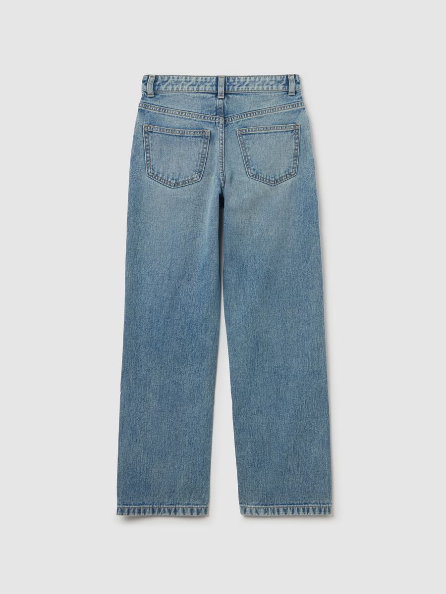 Straight-fit distressed jeans with five pockets_4