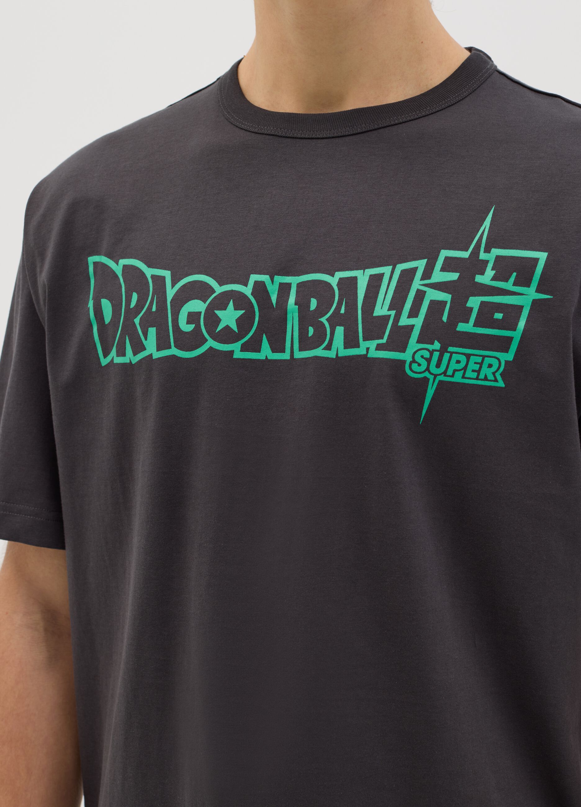 Grey T-shirt with Super Shenron print
