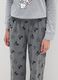 Grey cotton pyjamas with comic print_3