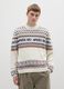 Multicolour regular fit pullover with jacquard knit_1