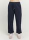 Blue cotton blend jogger trousers with regular fit_1