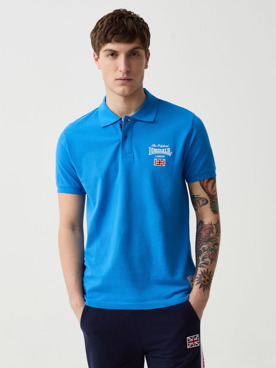 Piquet polo shirt with embroidered logo_0