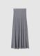 Grey Pleated Long Skirt_4