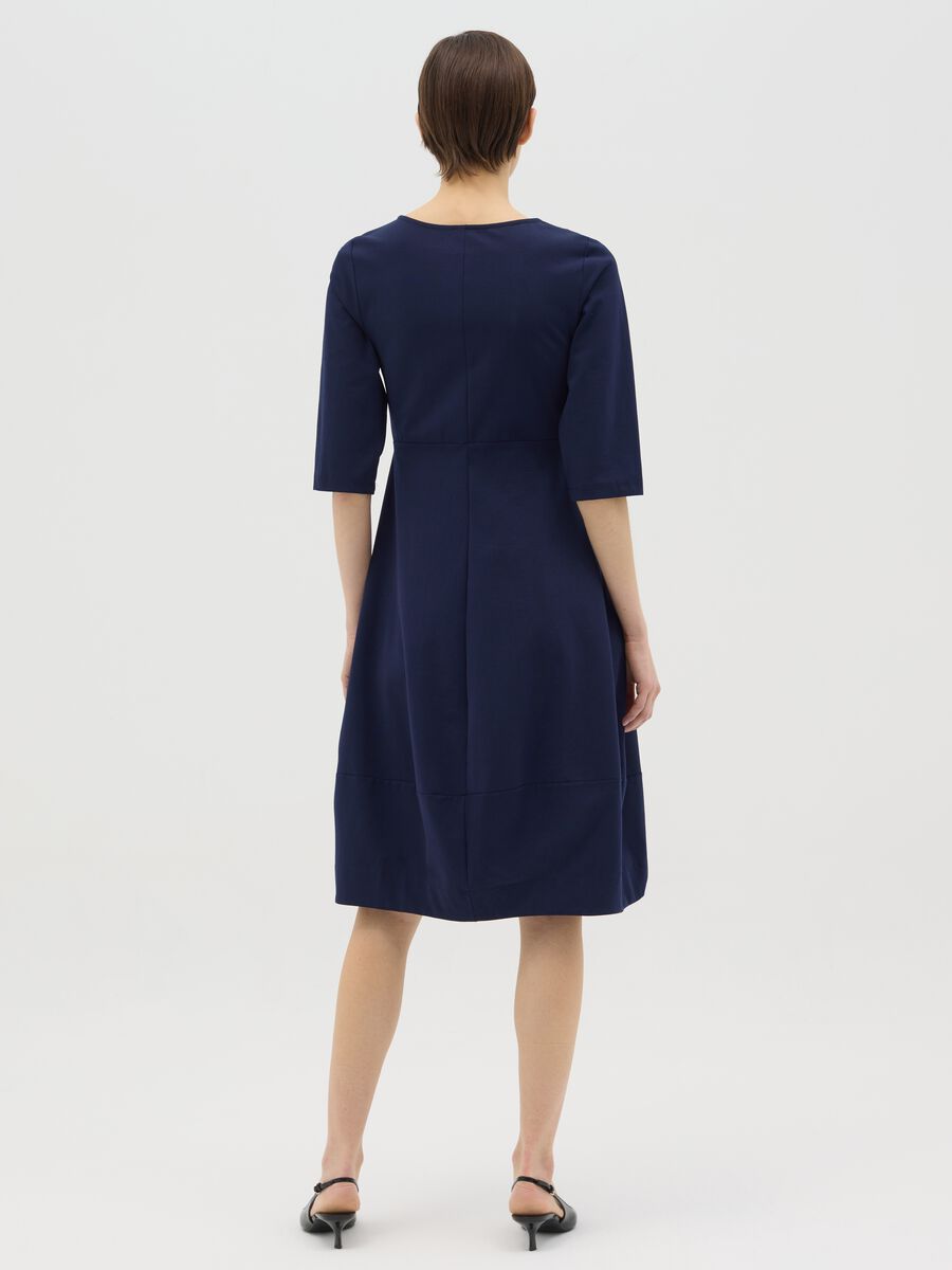 Blue midi dress with pockets_2