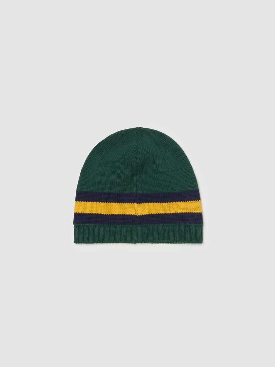 Knit hat with logo and tiger_1