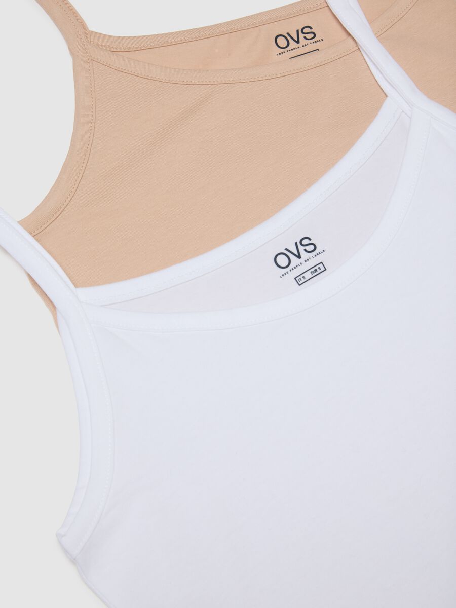 Pack of two regular fit multicolour cotton stretch vests_1