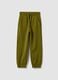 Green organic cotton jogger trousers_0