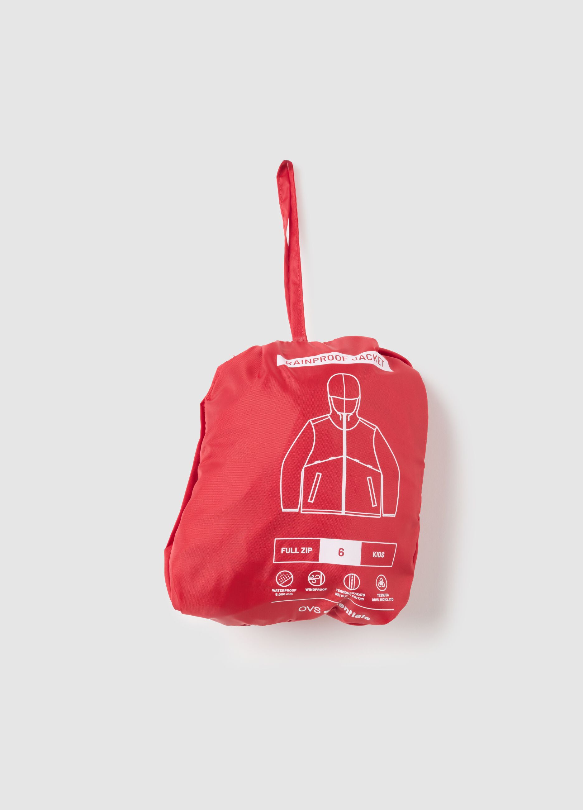 Boy's red regular fit jacket