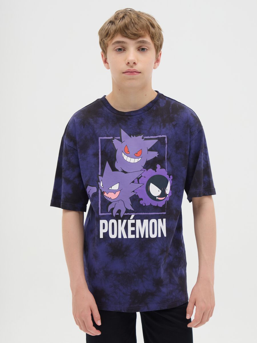 Black and purple T-shirt with Pokémon print_0