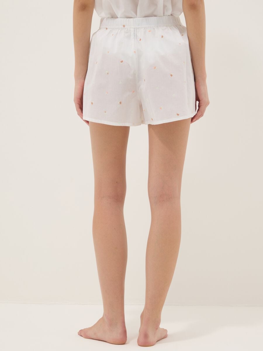 White organic cotton pyjama shorts_2