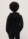 Girls' pure cotton black hoodie regular fit with zip_1