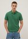 Short sleeve polo in pure green cotton regular fit_0