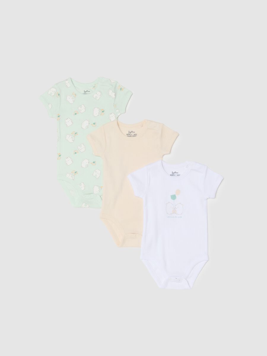 Newborn Multicolour Cotton Bodysuit Tripack_0