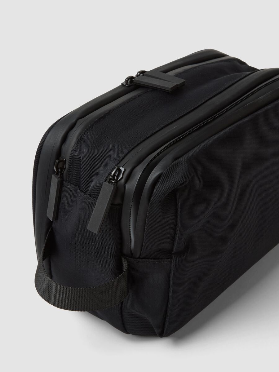 Beauty case nero con doppia zip_2