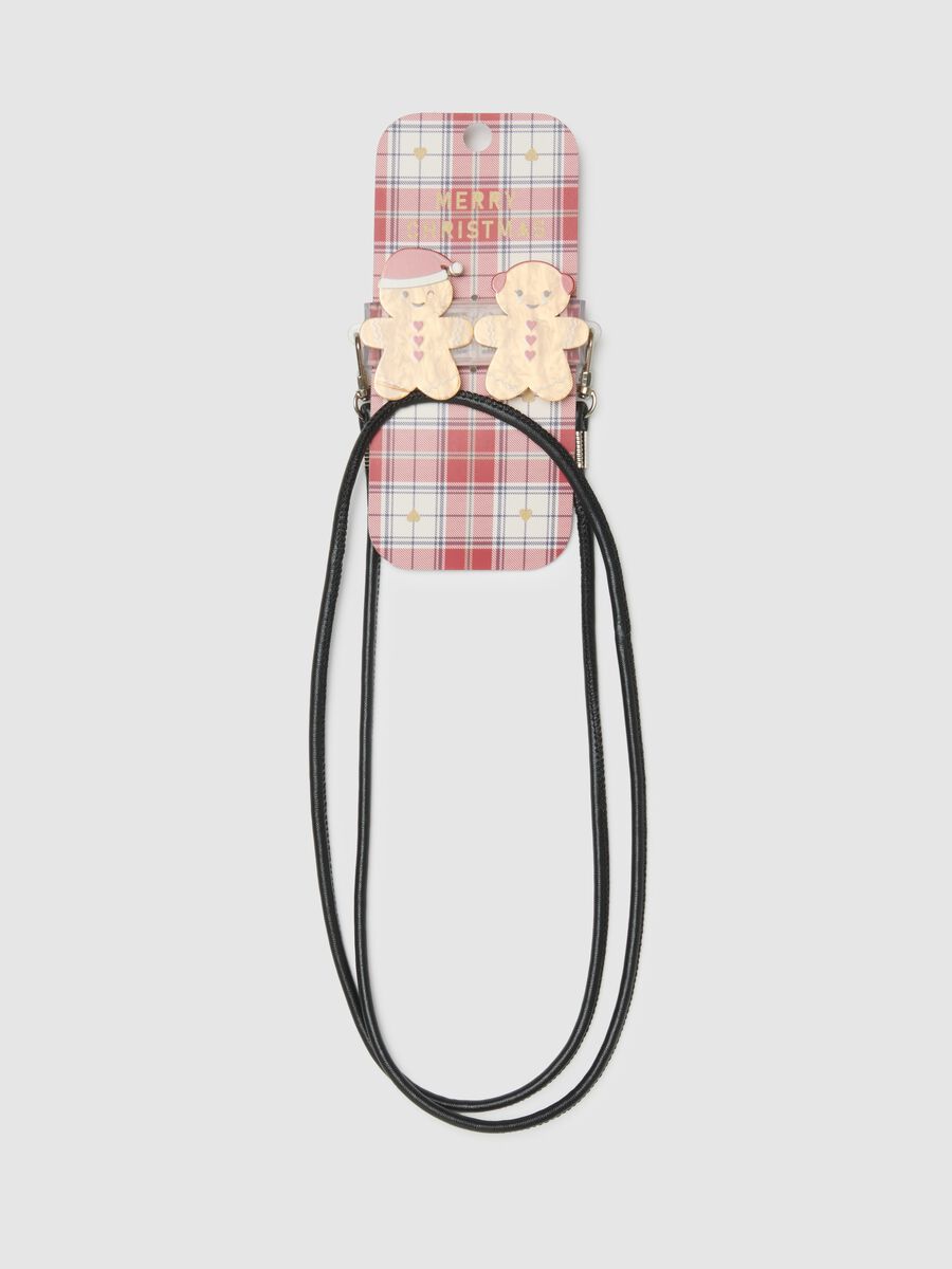 Multicolour Christmas Phone Lanyard with Clip_0