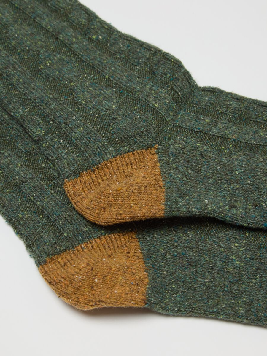 Calze corte in misto lana e seta multicolor_1