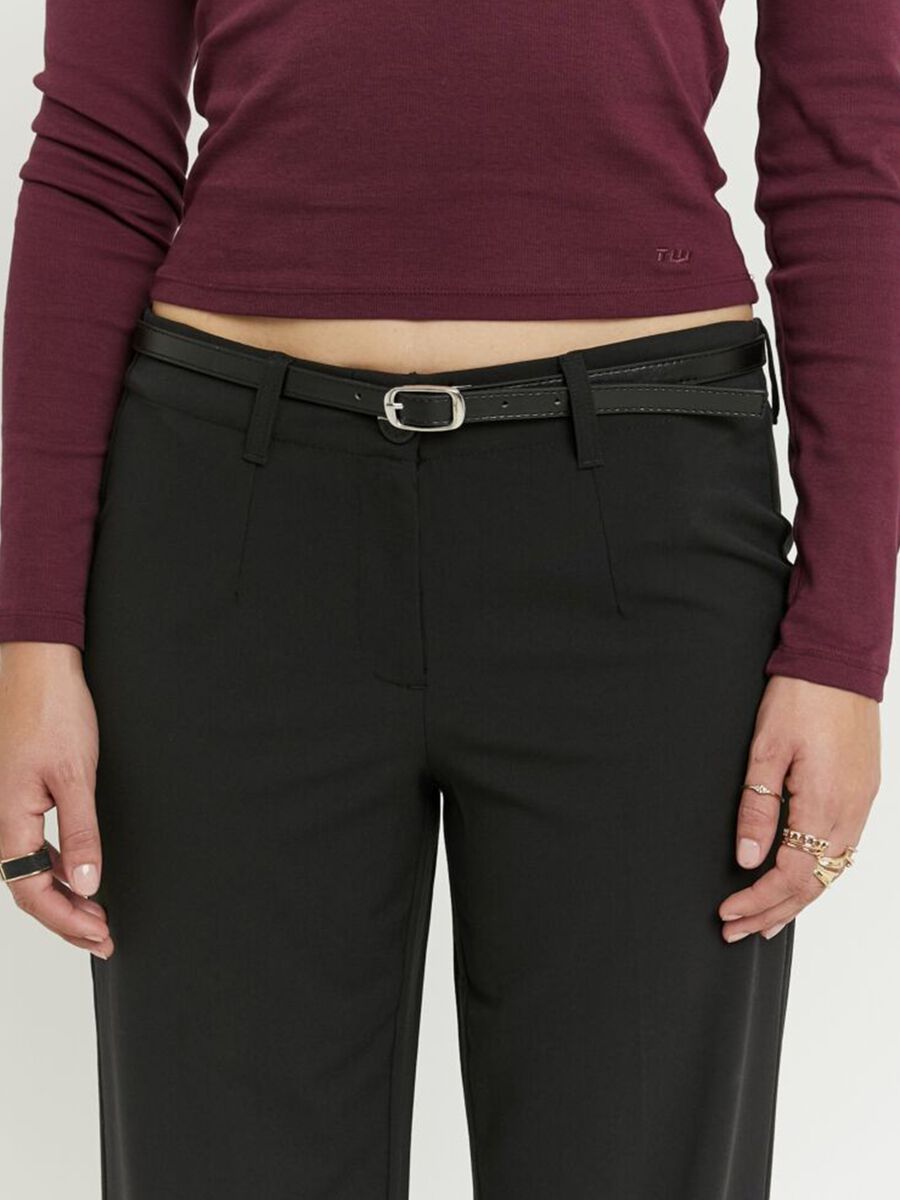 Pantaloni neri regular fit_3