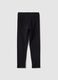 Girls' Black Stretch Cotton Slim Fit Leggings_1
