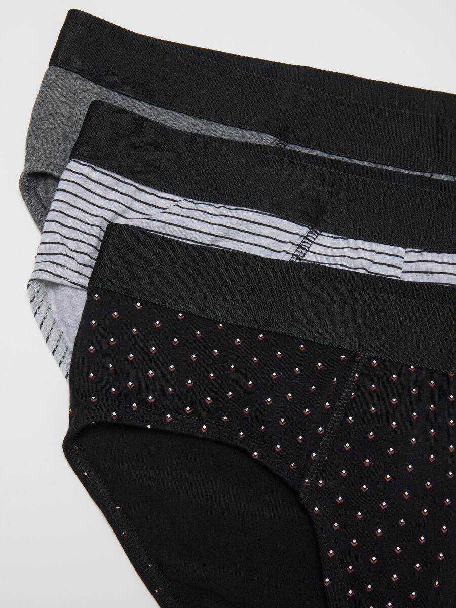 Multicolour regular fit stretch cotton tripack briefs_1