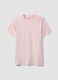 Short-sleeve pink pure cotton regular fit t-shirt_4