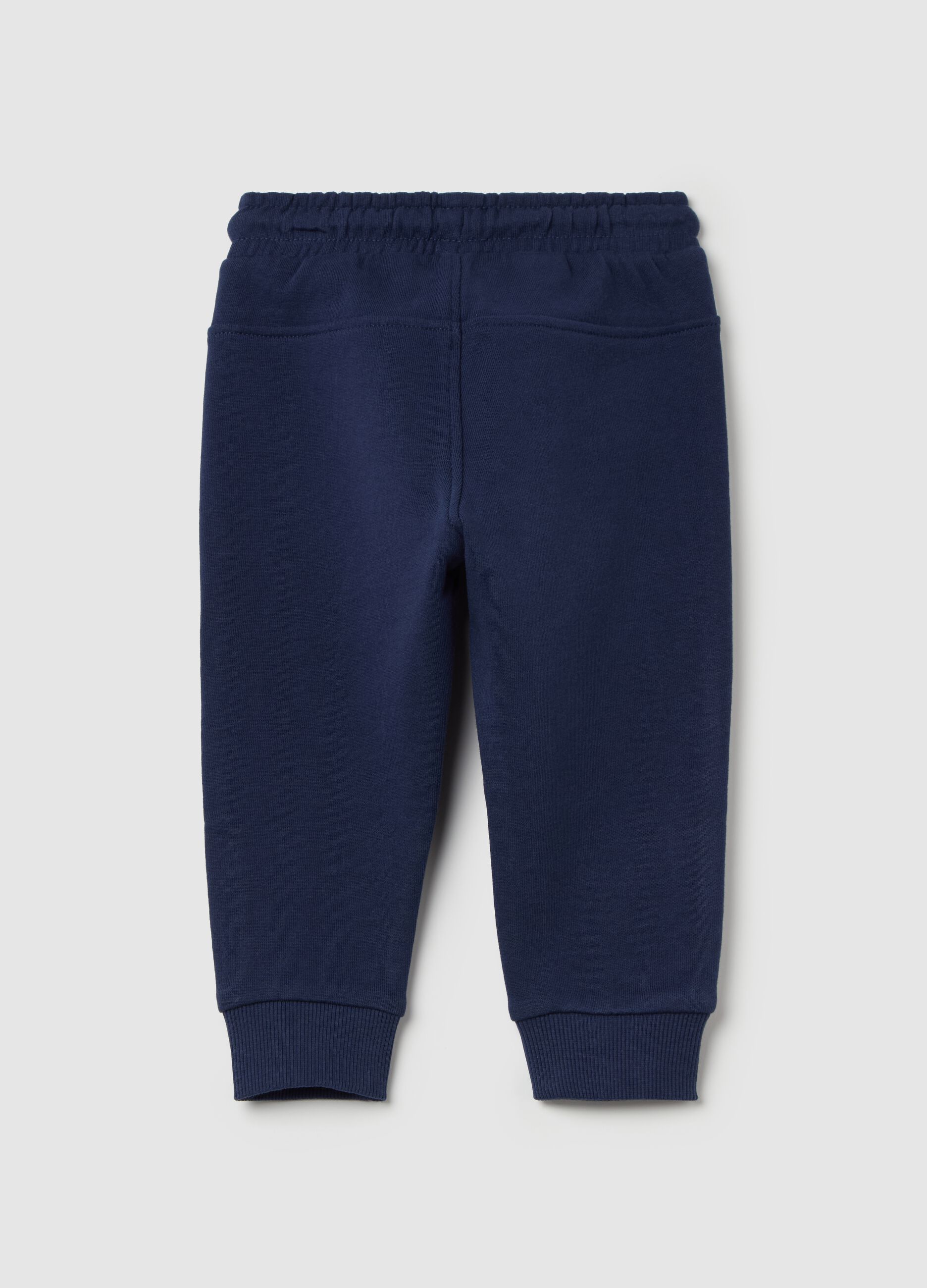 Joggers con coulisse e inserti a righe 