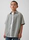 Short-sleeved stretch cotton shirt_0