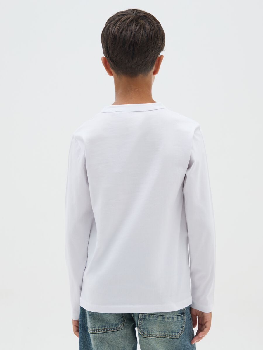 Boys' pure cotton white regular fit t-shirt_1
