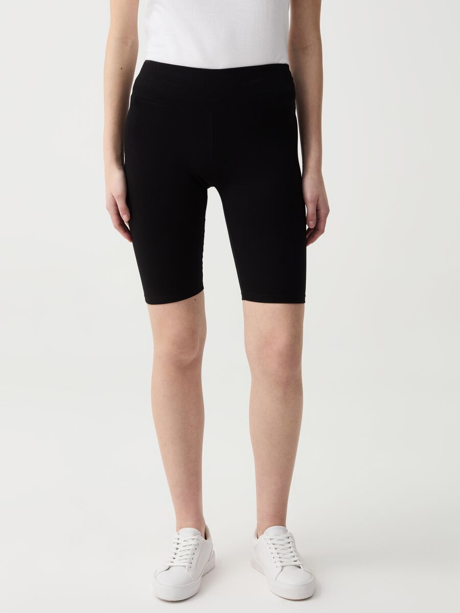 Leggings ciclista Essential in cotone stretch_1