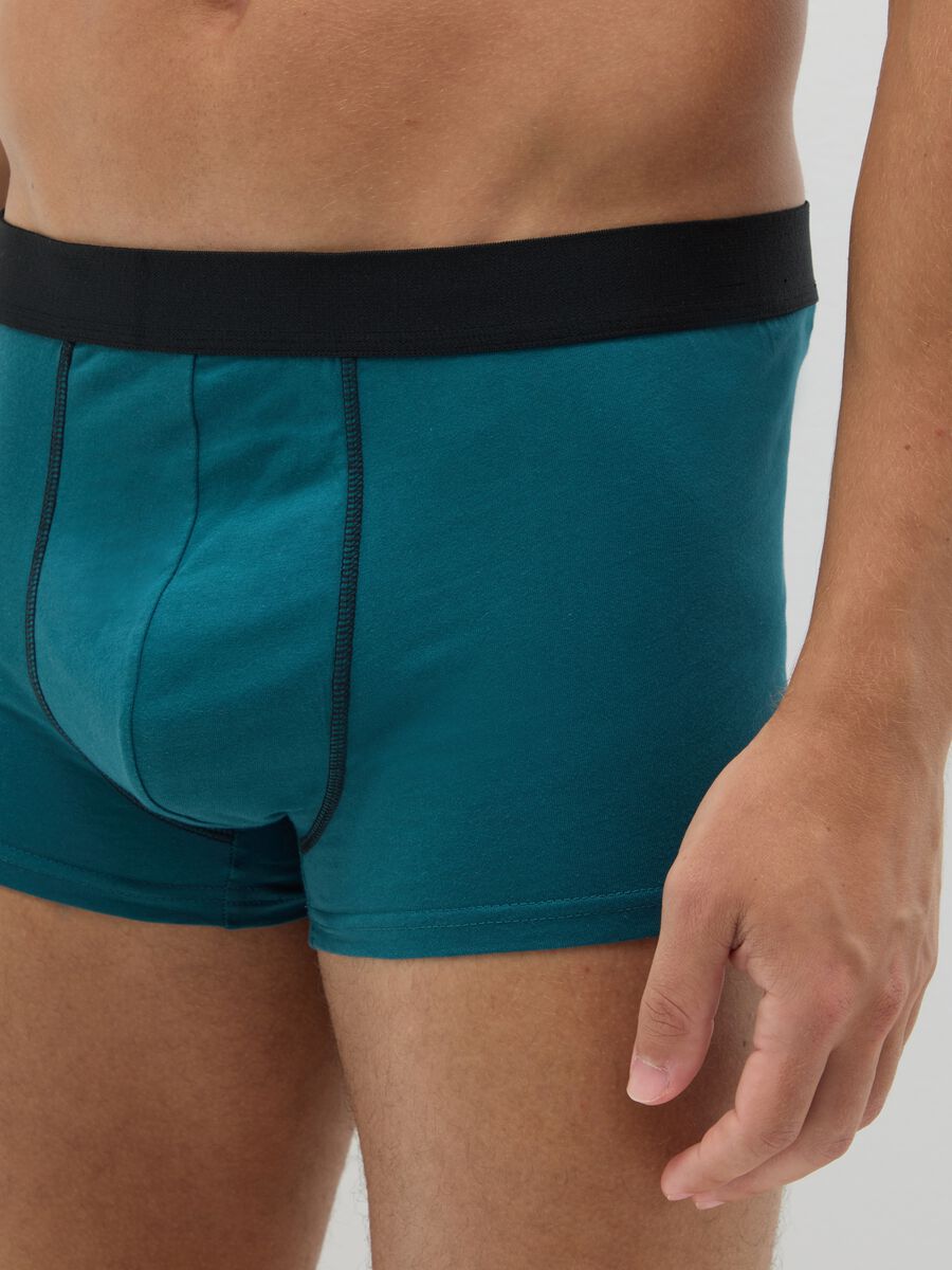 Blue Pure Cotton Boxer Set Regular Fit_3